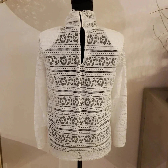 SANDRO Paris lace blouse size M - Picture 4 of 6